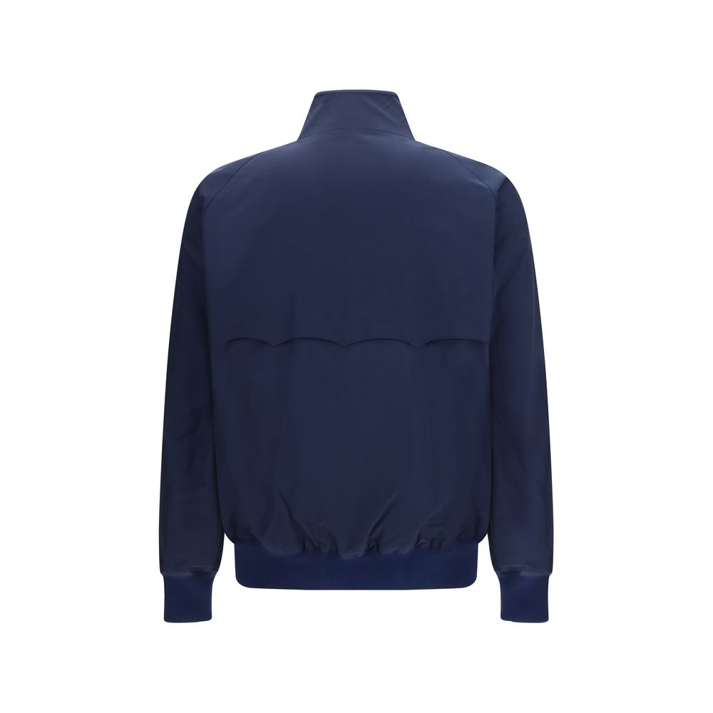 Blue Polyester Biker Jacket