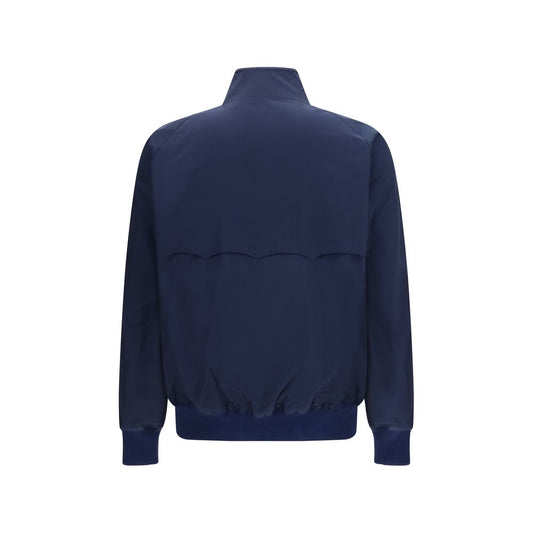 Blue Polyester Biker Jacket