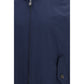 Blue Polyester Biker Jacket