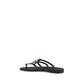 Black Rubber Strap-On Sandals