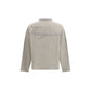 Gray Cotton Long Sleeve T-Shirt