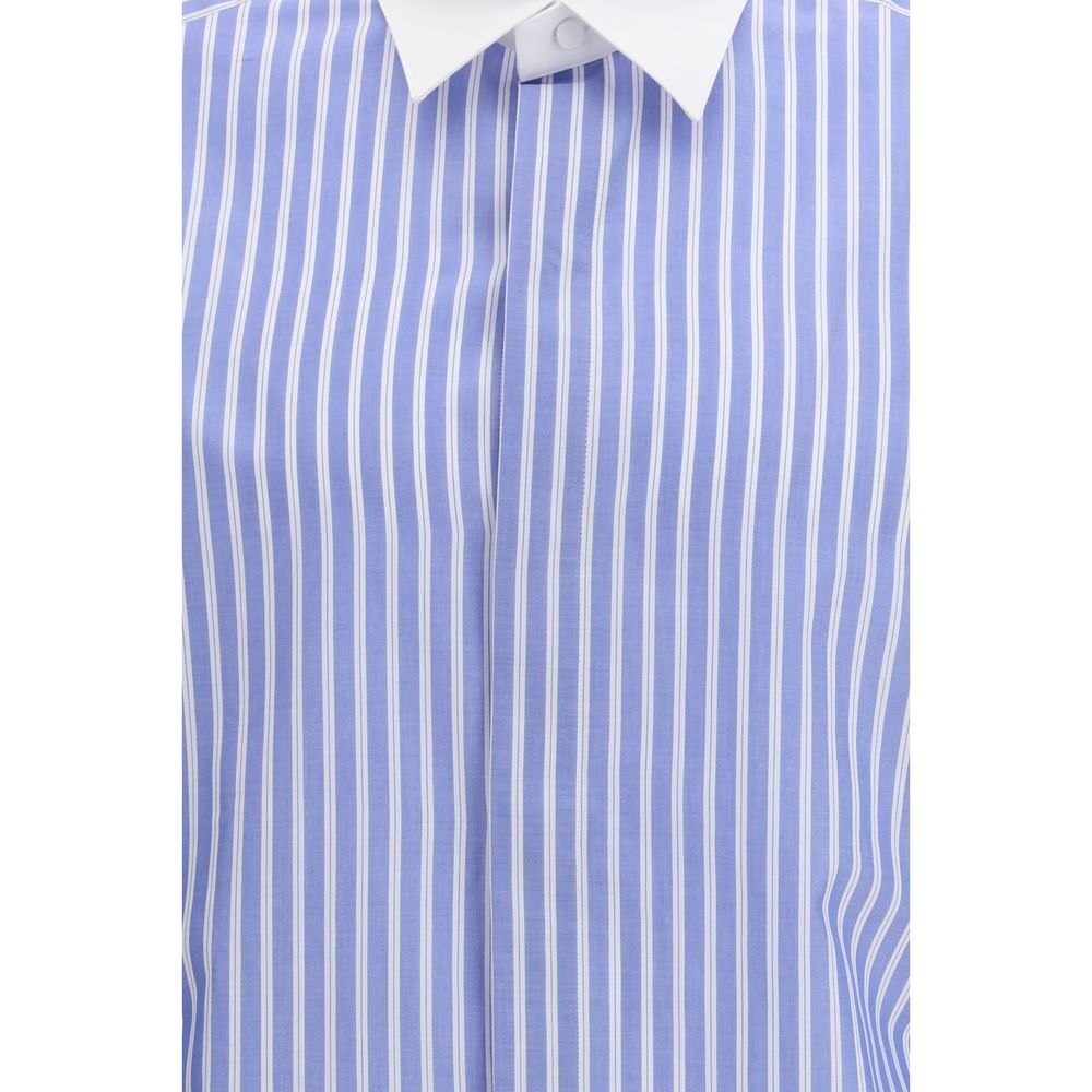 Blue Cotton Pattern Shirt