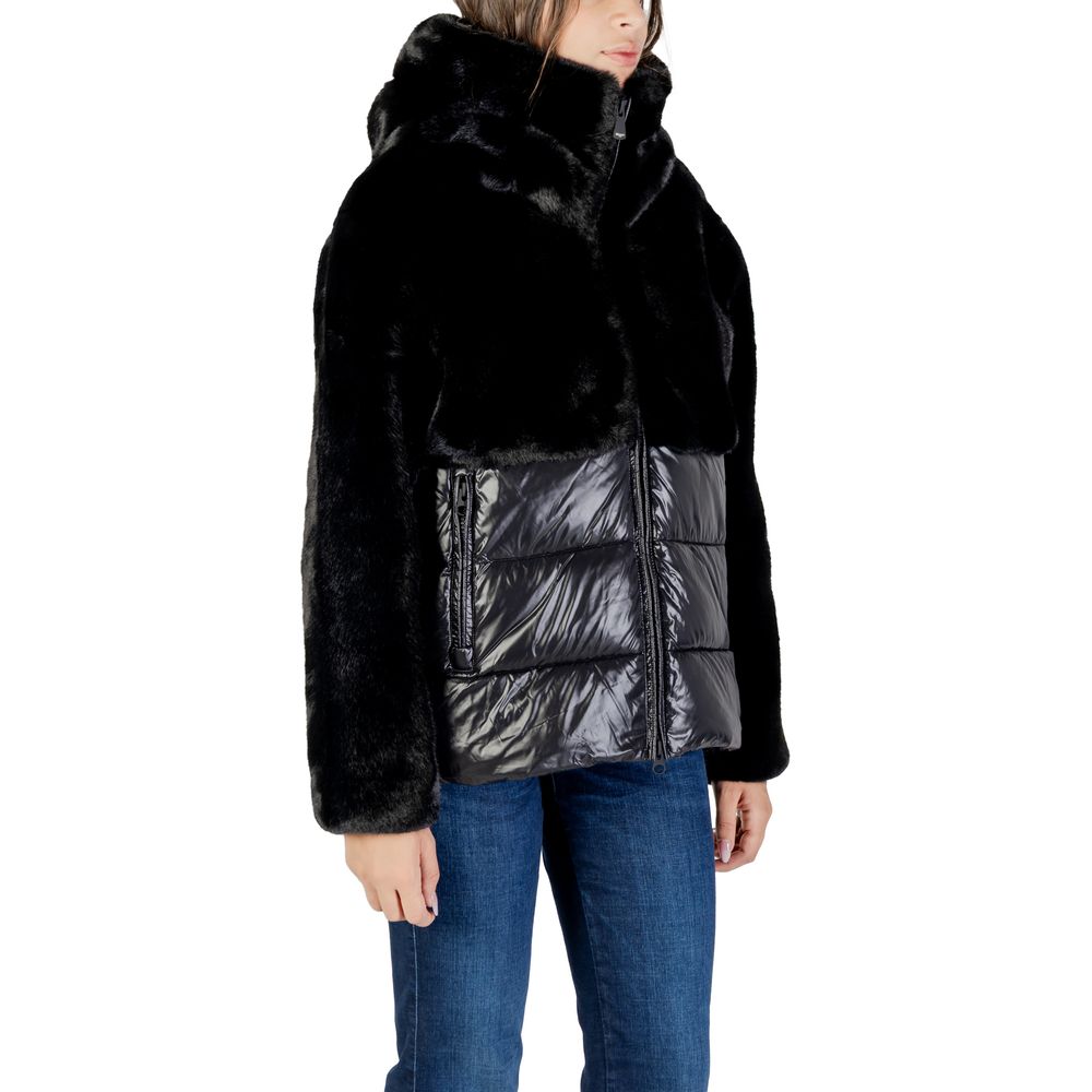 Black Polyester Coat