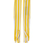 Yellow White Stripes Nylon Elbow Length Women Gloves