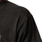 Gray Logo Embellished Men Crew Neck T-shirt