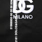 Black Logo Embroidered Men Crew Neck T-shirt