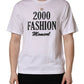 White Graphic Print DG Men Crew Neck T-shirt