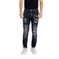 Blue Cotton Skinny Jeans