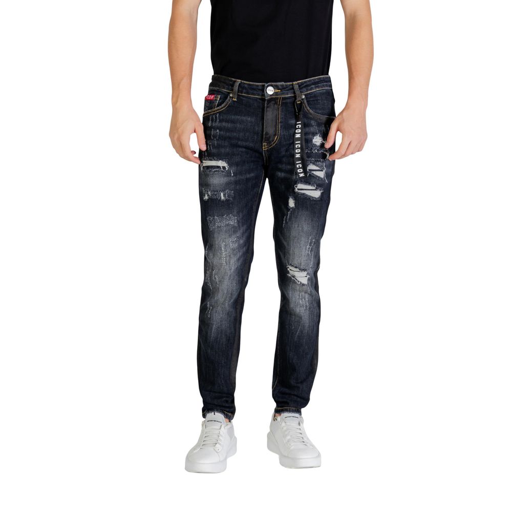 Blue Cotton Skinny Jeans