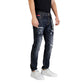 Blue Cotton Skinny Jeans