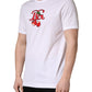 White DG Cherries Cotton Crew Neck  T-shirt