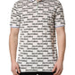 White Logo Monogram Cotton Men Polo  T-shirt