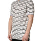 White Logo Monogram Cotton Men Polo  T-shirt