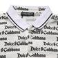 White Logo Monogram Cotton Men Polo  T-shirt