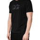 Black Logo DG Print Cotton Crew Neck T-shirt