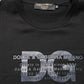 Black Logo DG Print Cotton Crew Neck T-shirt