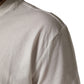 White Logo Patch Cotton Men Crew Neck  T-shirt
