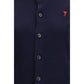 Blue Merino Wool Cardigan