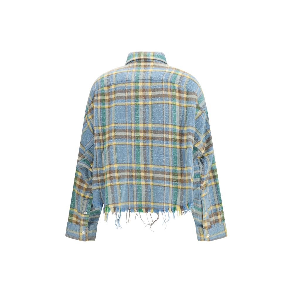 Blue Cotton Pattern Shirt
