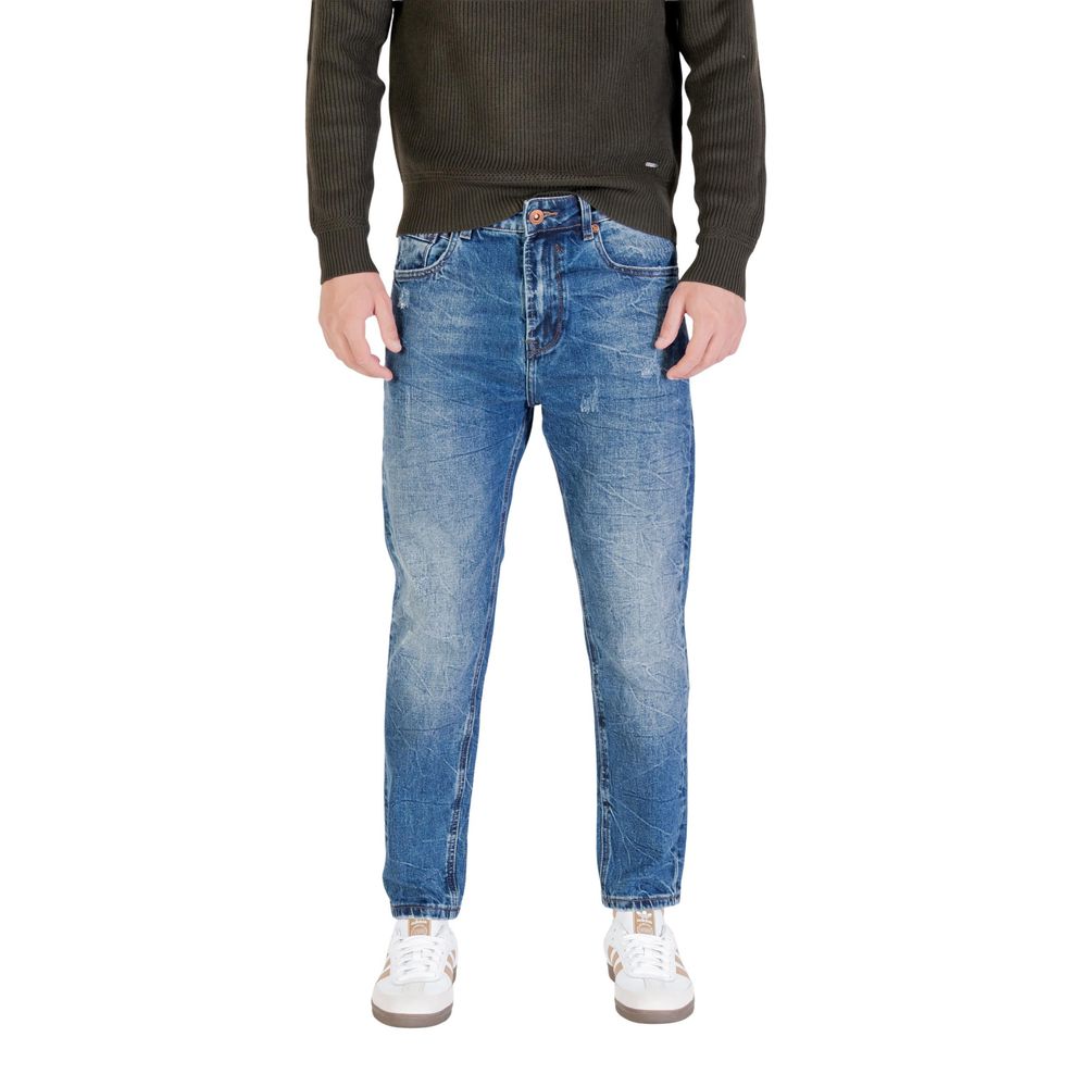Blue Cotton Skinny Jeans