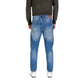 Blue Cotton Skinny Jeans