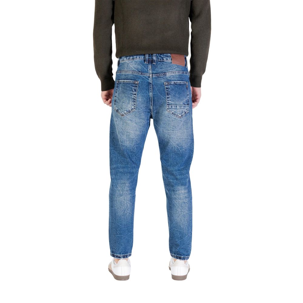 Blue Cotton Skinny Jeans