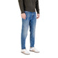 Blue Cotton Skinny Jeans
