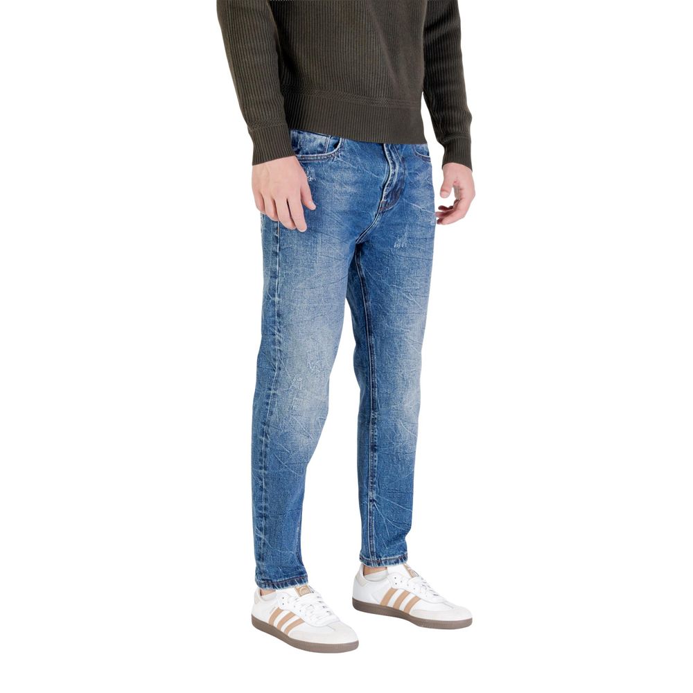 Blue Cotton Skinny Jeans