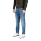 Blue Cotton Skinny Jeans