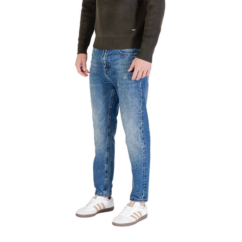 Blue Cotton Skinny Jeans