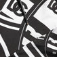Black White Bandana Print Collared Shirt