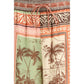 Multicolor Silk Casual Pants
