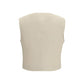 Beige Wool Sleveless Jacket