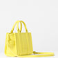 Bicolor Leather Tote Bag