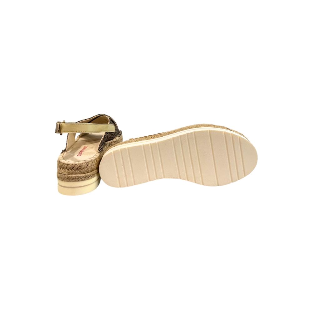 Beige Textile Women Sandal