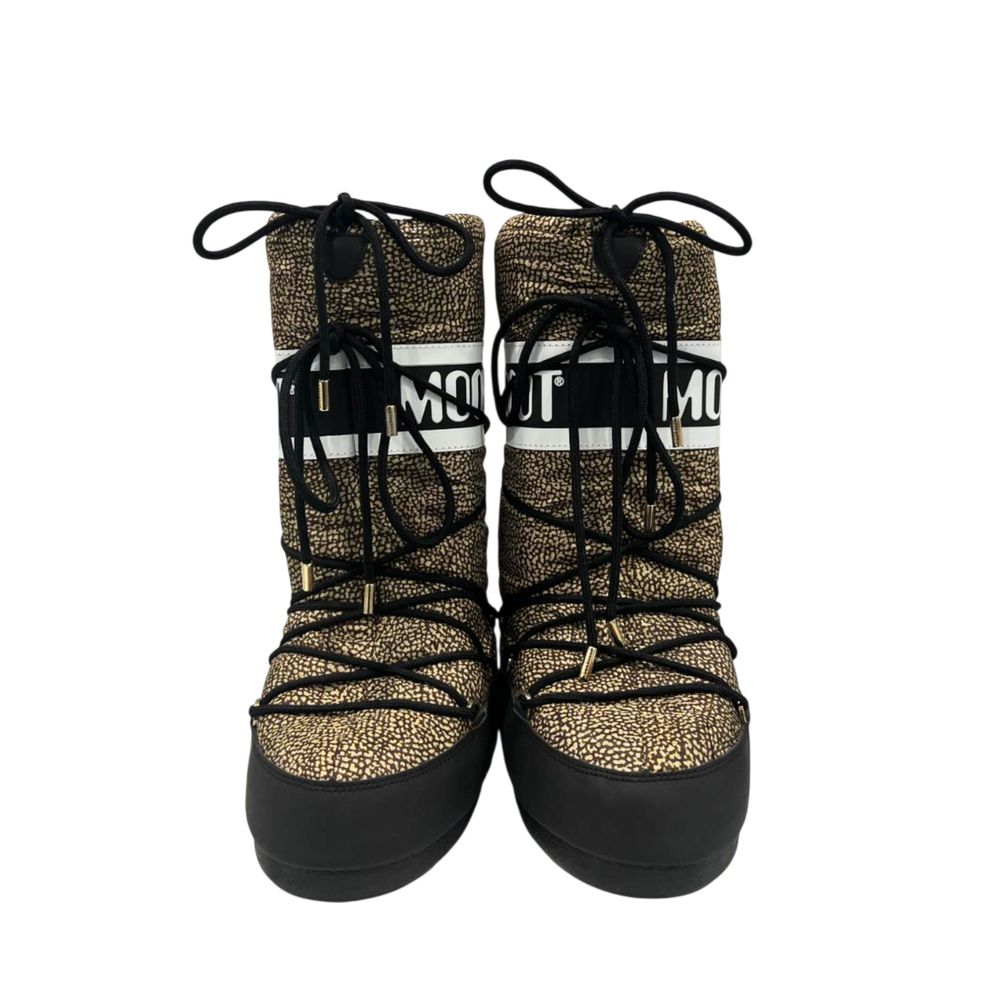 Beige Textile Women Boot
