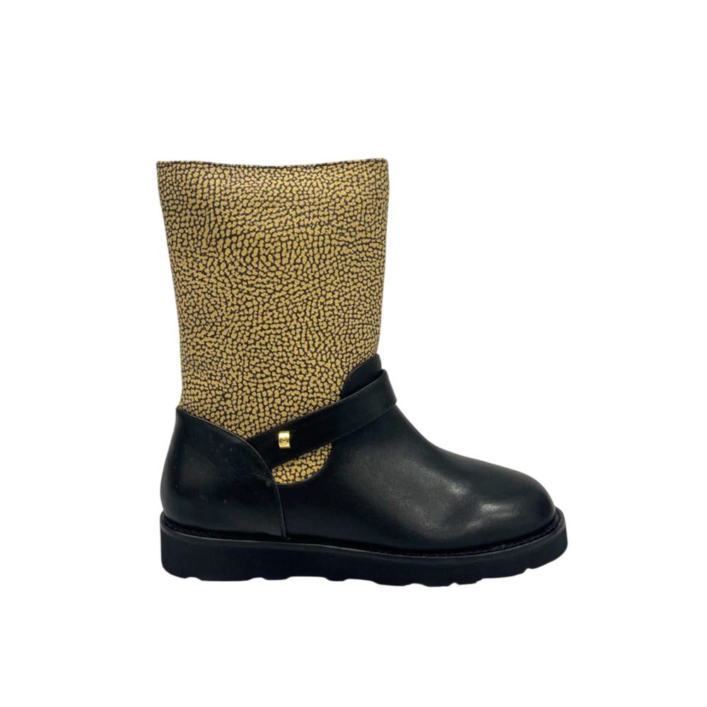 Beige Leather Women Boot