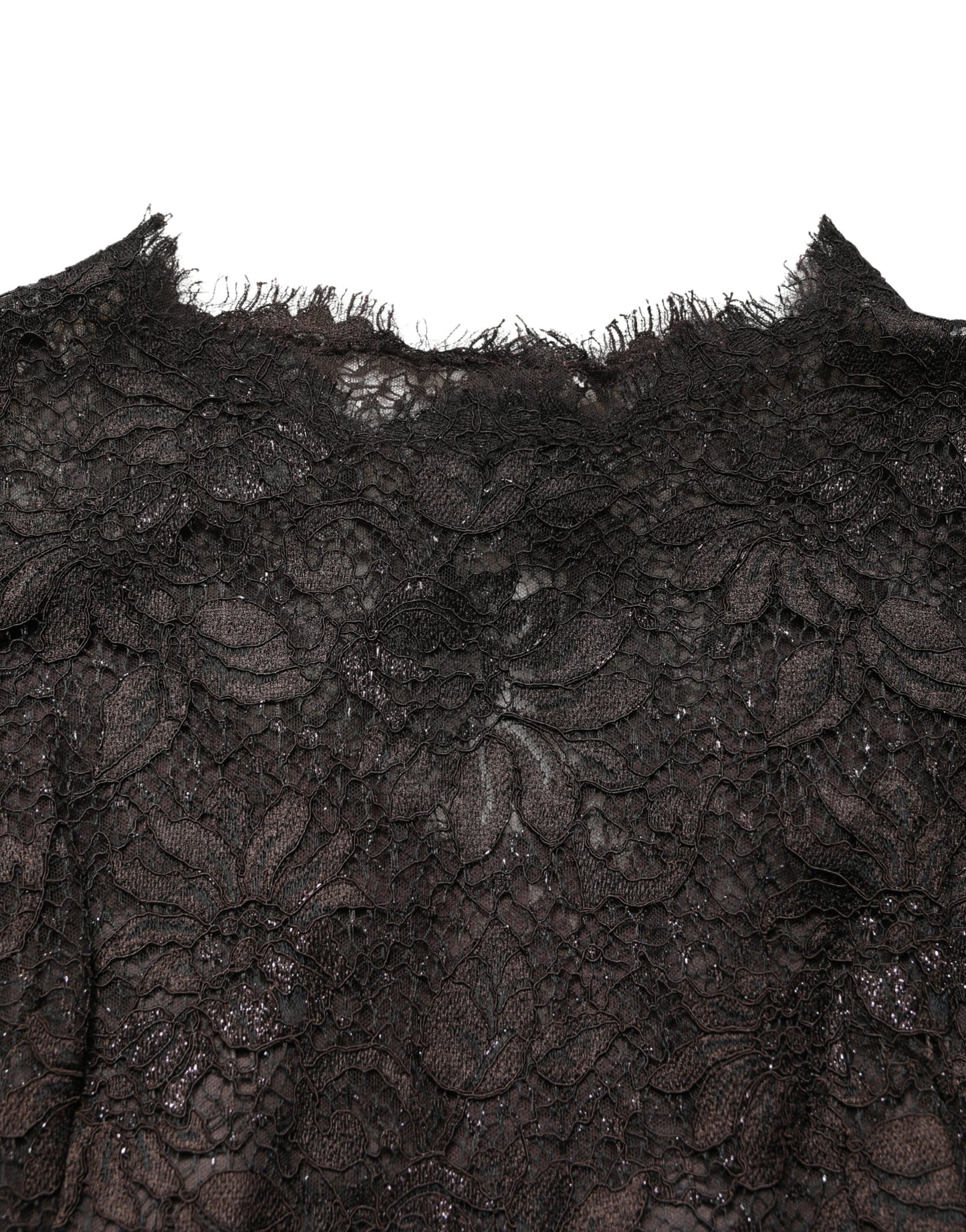 Black Floral Lace Sheath Long Maxi Dress