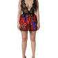 Multicolor Floral Lace Short Mini Sleeveless Dress