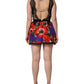 Multicolor Floral Lace Short Mini Sleeveless Dress