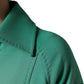 Green Buttoned Down Belt Trench Coat Jacket