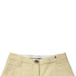 Yellow High Waisted Straight Pleated Trouser Pants