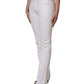 White Mid Waisted Skinny Denim Trouser Jeans