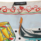Multicolor Italy Scenes Graphic Silk Top