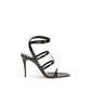 Black Calf Leather Bos Taurus Stiletto Heel Sandals
