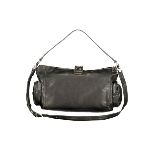 Marrone Polyurethane Women Handbag
