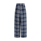Blue Linen Casual Pants