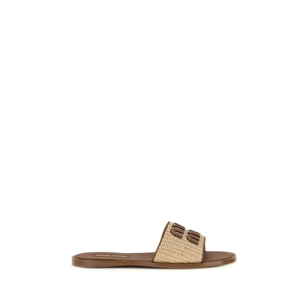 Beige Nylon Slippers
