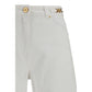 White Cotton Straight-Leg Jeans
