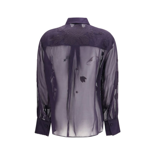 Blue Viscose Blouse